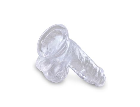 King Cock 5 Inch Cock w Balls Transparent - 5