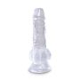 King Cock 5 Inch Cock w Balls Transparent - 4