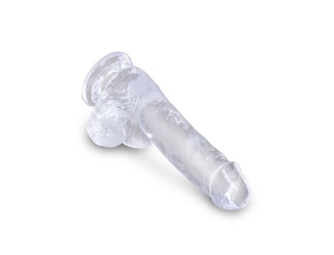 King Cock 6 Inch Cock w Balls Transparent - 4