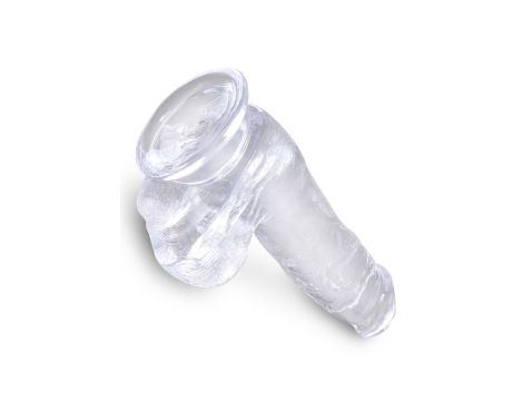 King Cock 6 Inch Cock w Balls Transparent - 5