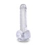 King Cock 6 Inch Cock w Balls Transparent - 4