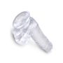 King Cock 6 Inch Cock w Balls Transparent - 6