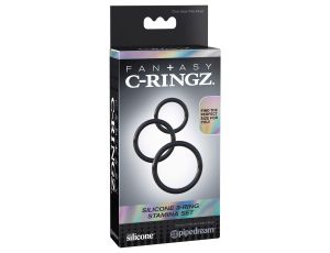 Silicone 3-Ring Stamina Set Black - image 2