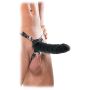 7 Inch Hollow Strap-On Black - 2