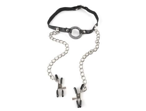 O-Ring Gag Nipple Clamps Black