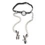 O-Ring Gag Nipple Clamps Black - 2