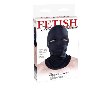 Zipper Face Hood Black - 2