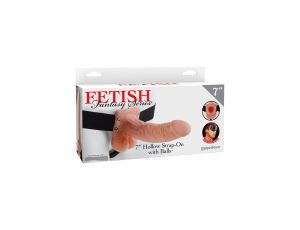 7 inch Hollow Strap-On Balls Light skin tone - image 2