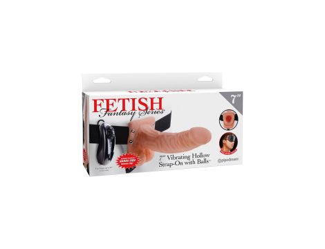 7in. Vibrating Hollow Strap-On Light skin tone - 2