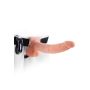 9in. Vibrating Hollow Strap-On Light skin tone - 6