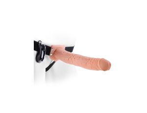 11in. Vibrating Hollow StrapOn Light skin tone