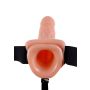 11in. Vibrating Hollow StrapOn Light skin tone - 4