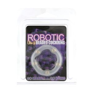 Robotic Beaded Cockring Transparent - image 2