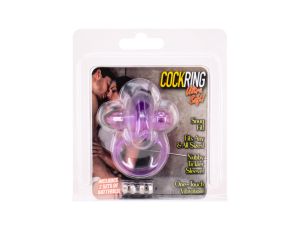 Rabbit Vibrating Cockring Purple - image 2