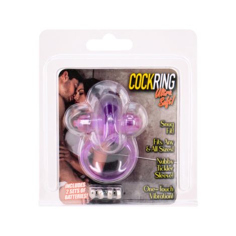 Rabbit Vibrating Cockring Purple - 2