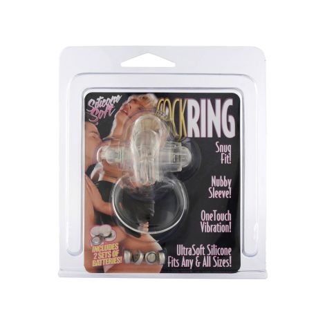 Rabbit Vibrating Cockring Transparent - 2