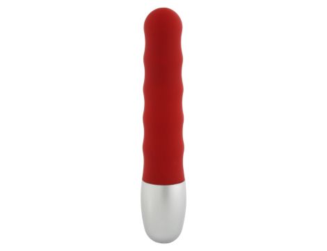 Discretion Ribbed Vibrator Red