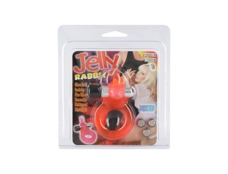 Jelly Rabbit Cockring Red - 2