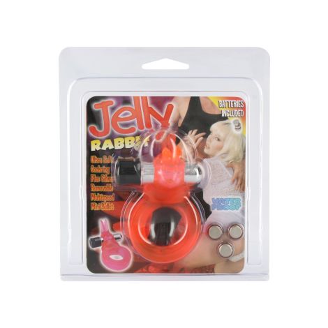 Jelly Rabbit Cockring Red - 2