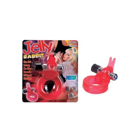 Jelly Rabbit Cockring Red - 3