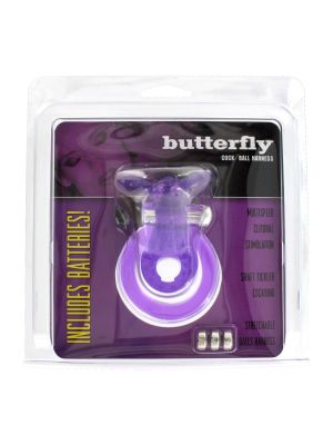 Cock & Ball Ring Butterfly Purple - image 2