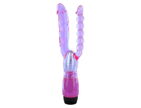 Double Penetrating Vibrator Transparent