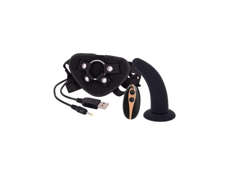 Vibration Dildo Strap-On 5inch Black