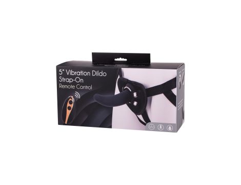 Vibration Dildo Strap-On 5inch Black - 2