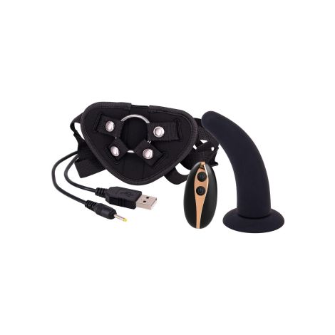 Vibration Dildo Strap-On 5inch Black