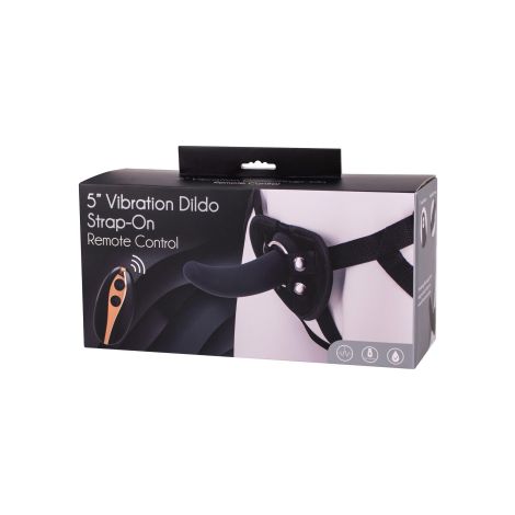 Vibration Dildo Strap-On 5inch Black - 2