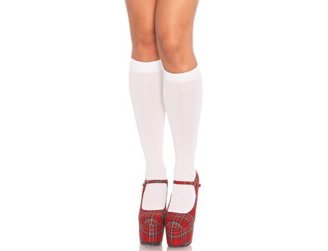 Nylon Knee Highs White