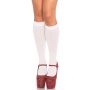 Nylon Knee Highs White - 4