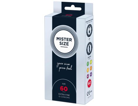 MISTER SIZE 60mm Condoms 10pcs Natural