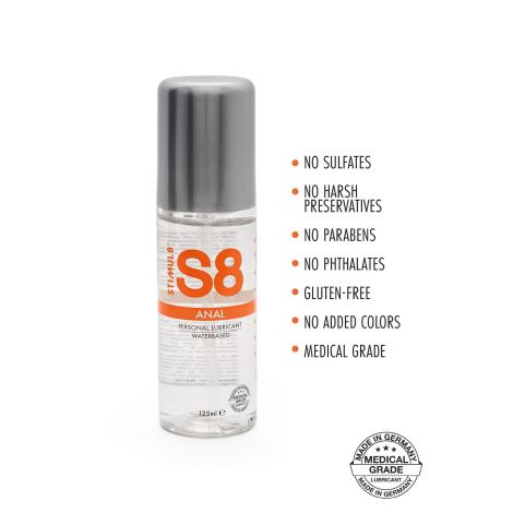 S8 WB Anal Lube 125ml Natural - 2