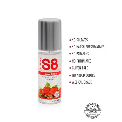 S8 WB Flavored Lube 125ml Strawberry - 2