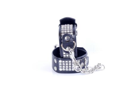 Fetish B - Series Handcuffs with cristals 3 cm Silver - 3