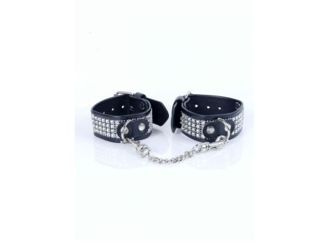 Fetish B - Series Handcuffs with cristals 3 cm Silver - 5