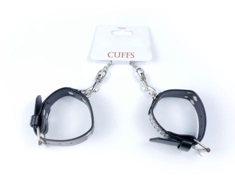 Fetish B - Series Handcuffs with cristals 3 cm Silver - 6