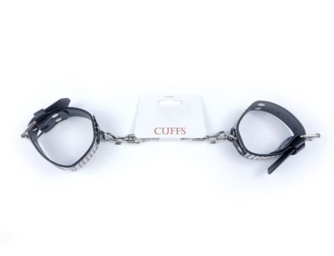 Fetish B - Series Handcuffs with cristals 3 cm Silver - 7