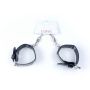 Fetish B - Series Handcuffs with cristals 3 cm Silver - 7