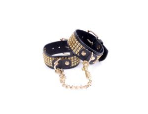 Fetish B - Series Handcuffs with cristals 3 cm Gold