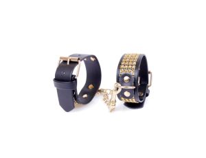 Fetish B - Series Handcuffs with cristals 3 cm Gold - image 2