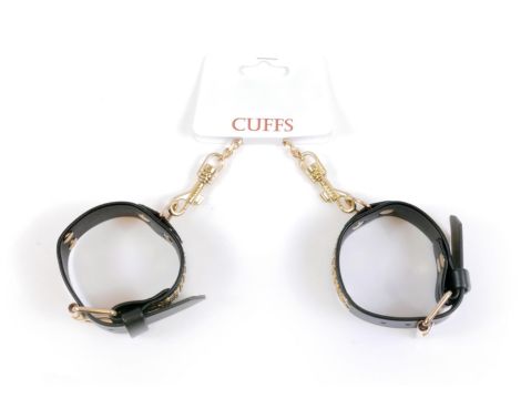 Fetish B - Series Handcuffs with cristals 3 cm Gold - 6