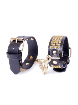 Fetish B - Series Handcuffs with cristals 3 cm Gold - image 2