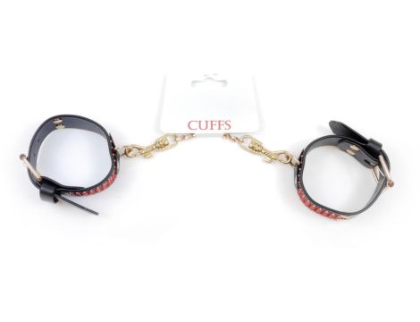 Fetish B - Series Handcuffs with cristals 3 cm Red Line - 6