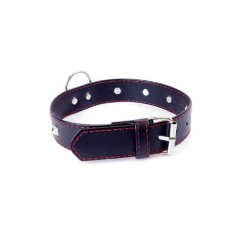 Fetish B - Series Collar with studs 3 cm Red Line - 2