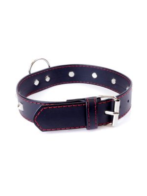 Fetish B - Series Collar with studs 3 cm Red Line - image 2