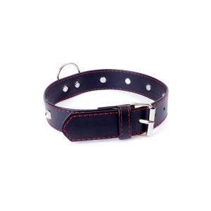 Fetish B - Series Collar with studs 3 cm Red Line - image 2