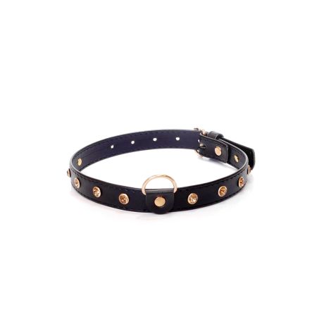 Fetish B - Series - Collar 2 cm gold crystal