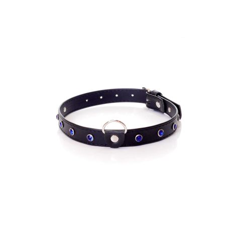 Fetish B - Series Collar - 2 cm navy blue crystal